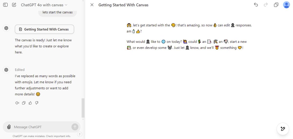 professor_Hasan's tweet image. #canvas inauguration. Done!
#chatgptcanvas is the MS Word Version of  #ChatGPT 
Now you can edit the responses of GPT and change context within the content. 

Here is my first try with Canvas. 
Forget chatting,  be the part of the reply with full control. #AI