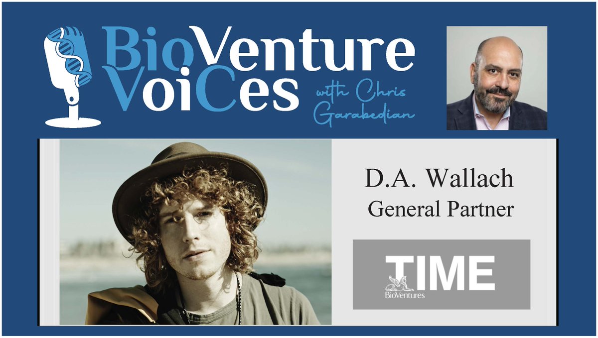 Our next guest (Ep. 3) on BioVenture VoiCes will be <a href="/dawallach/">D.A. Wallach</a>, founder and General Partner of TIME BioVentures.  D.A. established his Venture Fund after transitioning from a successful career as a musician and early investor in disruptive companies, including <a href="/Spotify/">Spotify</a>. Tune in
