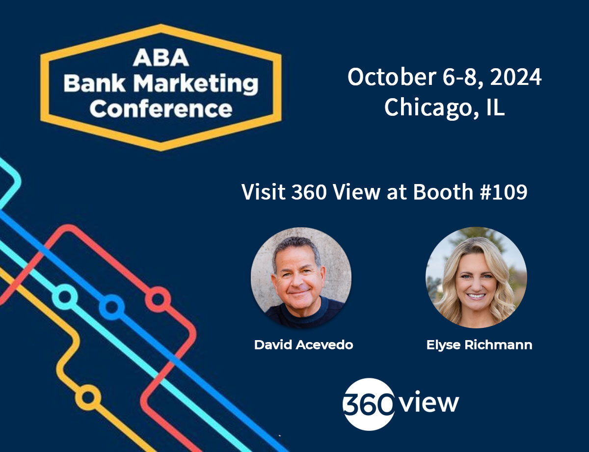 Heading to the ABA Bank Marketing Conference in Chicago next week? Stop by 360 View Booth #109 to see our Marketing Automation and CRM platform. Our experts are ready to demo and answer your questions. We look forward to connecting!

#ababankmktg #crmsoftware #bankingcrm #360view