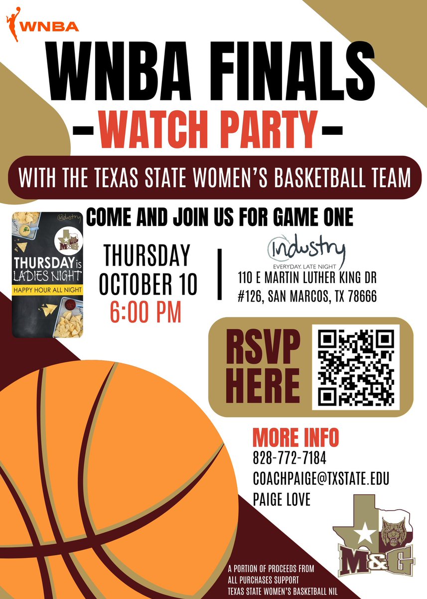 Join <a href="/TXStateWBB/">Texas State WBB</a> <a href="/industrytx/">Industry</a> on 10/10