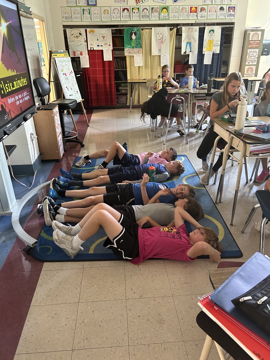 After lunch decompression- listening to a podcast. <a href="/CentralES1/">Central ES</a> ⁦<a href="/HaddonSchools/">Haddonfield Schools</a>⁩