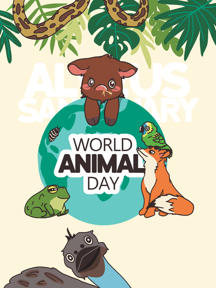 AlveusSanctuary's tweet photo. Happy World Animal Day! https://t.co/bCYbv3v3YO