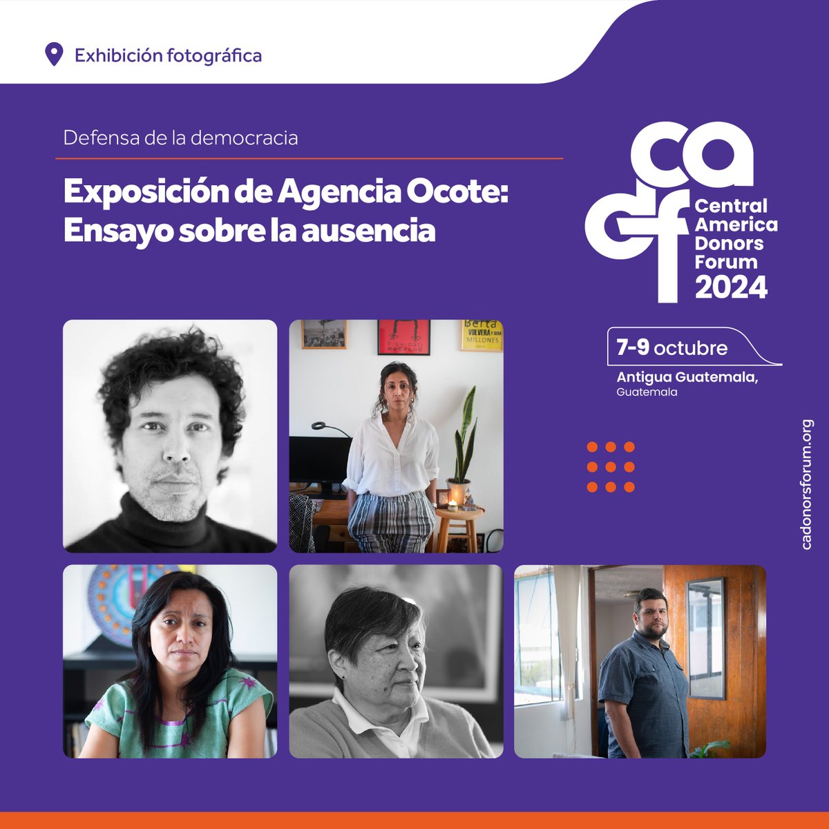SeaIF's tweet photo. Exposición fotográfica en el #CADF2024
Ensayo sobre la ausencia
A Study on Absence
📔Agenda CADF 2024: https://t.co/Ncm7vQnolN
📕 English Agenda: https://t.co/ZQwxrofW0y
#AlianzasTransformadoras #TransformationalPartnerships
@AgenciaOcote @alegutierrezv @scarFarfn2 https://t.co/IvQcaCarLc
