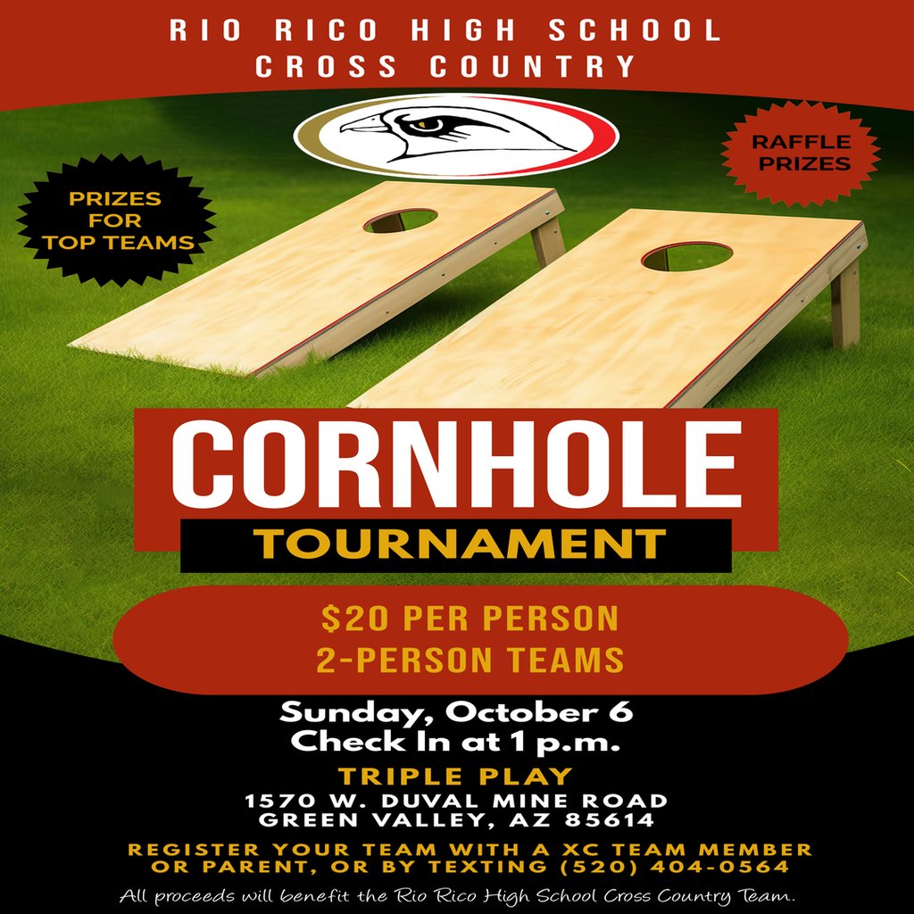 Reminder: XC Cornhole Tournament this Sunday, 10/6