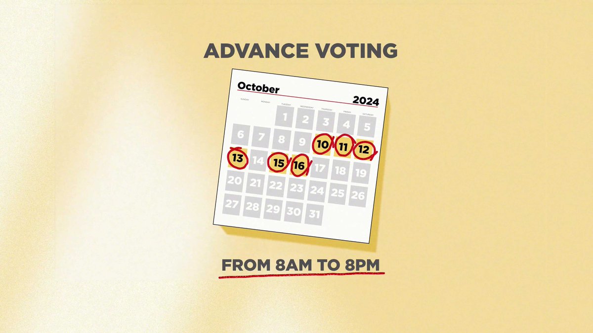 Advance voting for the provincial election is open October 10th to 13th, and October 15th and 16th from 8 a.m. to 8 p.m. Learn more: bit.ly/ebc24-wheretov… #bcpoli