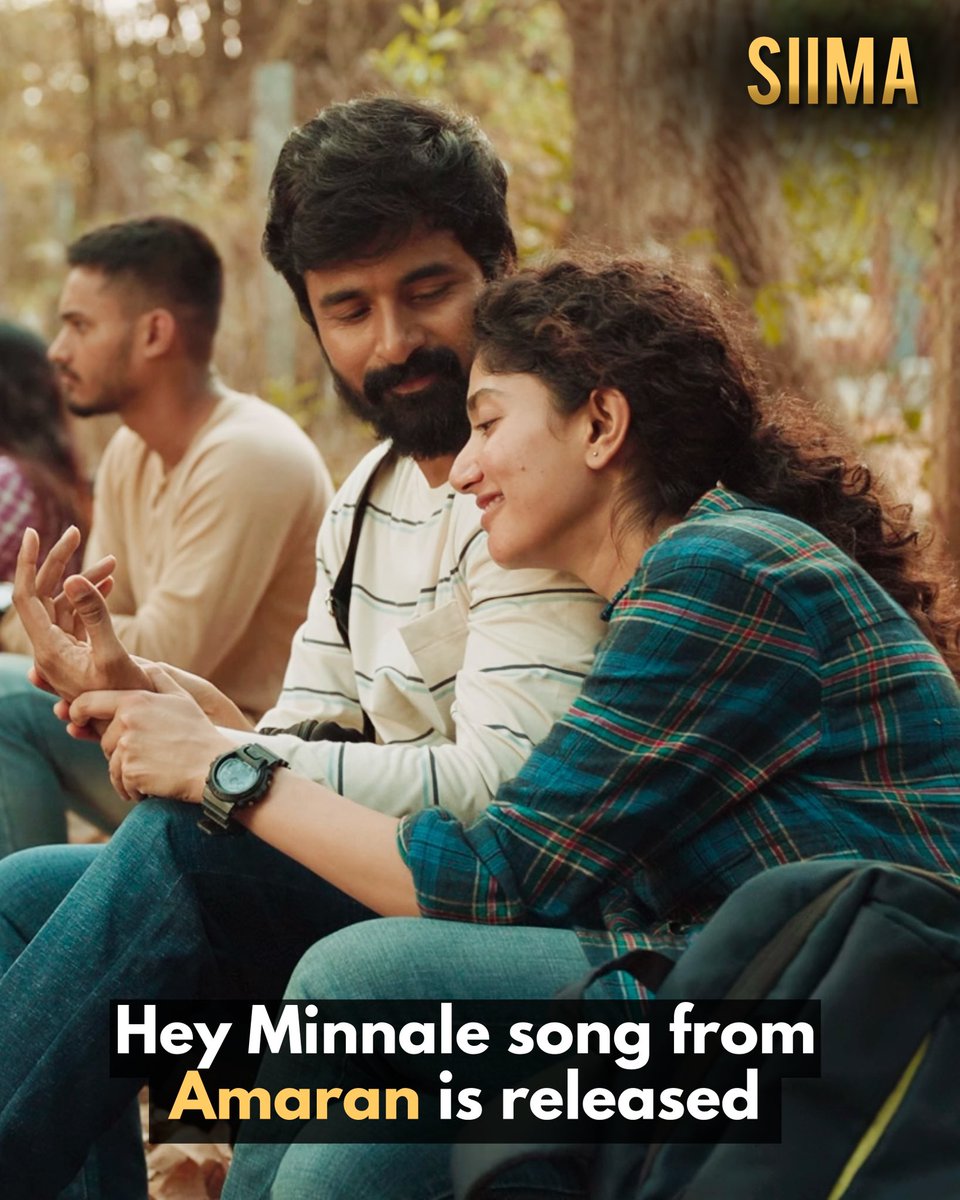 siima's tweet photo. Feel the magic of ‘Hey Minnale’ as G.V. Prakash Kumar marks his 700th musical masterpiece! 🎶✨ @Siva_Kartikeyan and @Sai_Pallavi92 shine in this beautiful melody. 

https://t.co/ATivIbAP0E

#HeyMinnale #Amaran #GVPrakash700 #Sivakarthikeyan #SaiPallavi #MusicalMilestone #SaregamaTamil #siima