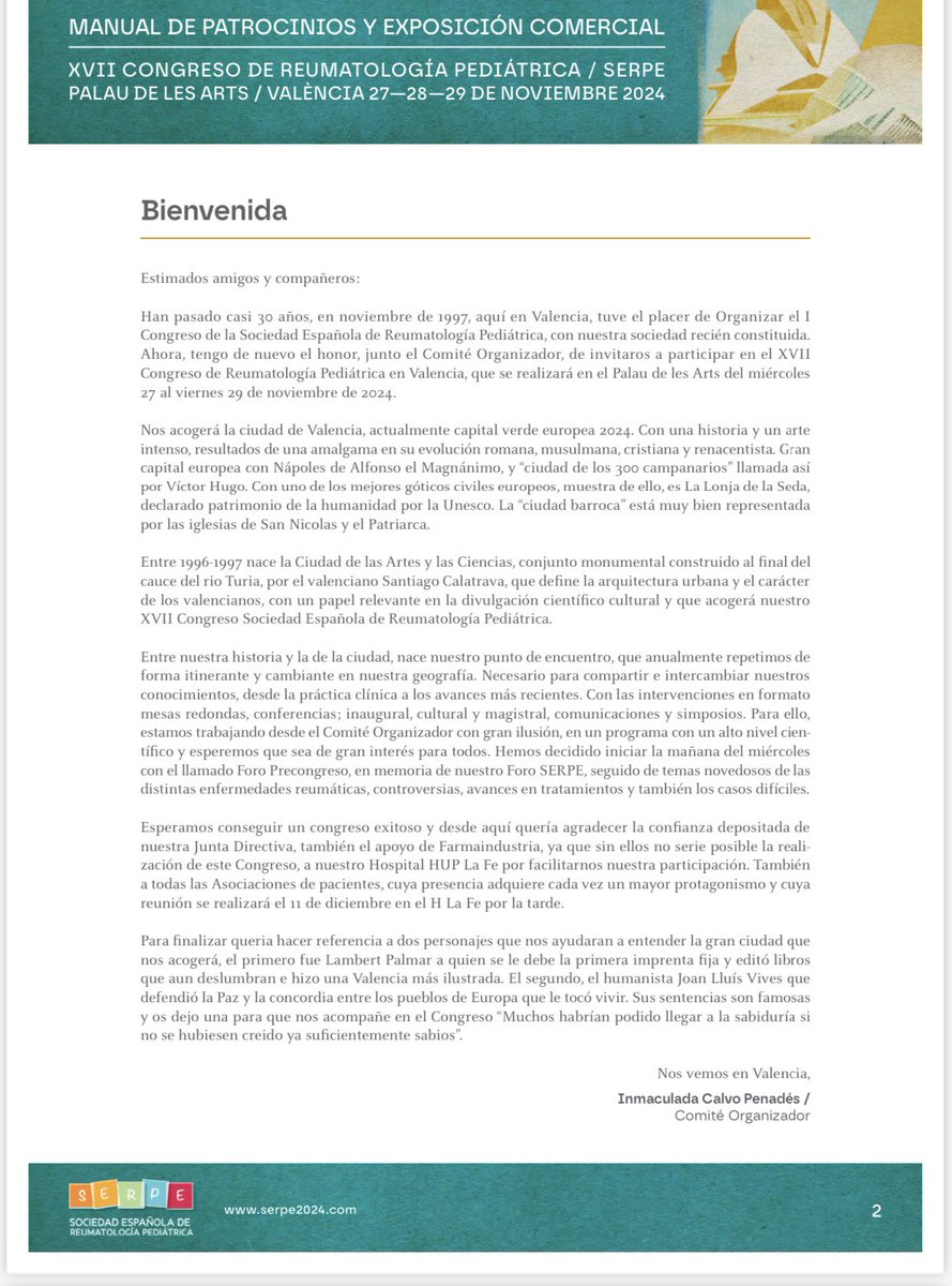 Inma_CalvoP's tweet photo. @Inma_CalvoP . @filipa_o_ramos. El proximo en Velencia en Noviembre. https://t.co/EyeJ1Ynb24