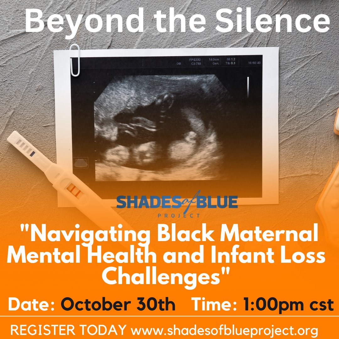 In honor of Infant Loss Awareness Month and continuing to address the Black Maternal Mental Health crisis, we invite you to join us on October 30th for a powerful conversation on mental health, healing, and support. Together, we can break the silence, uplift and educate community