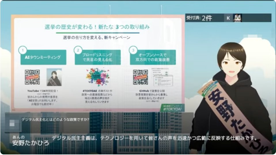 What if each voter could talk directly to an AI version of a candidate for office, grill them about their policy platform, and make suggestions for improving it? That's what a young political outsider tried in Tokyo's gubernatorial election this summer. futurepolis.substack.com/p/meet-your-ai…