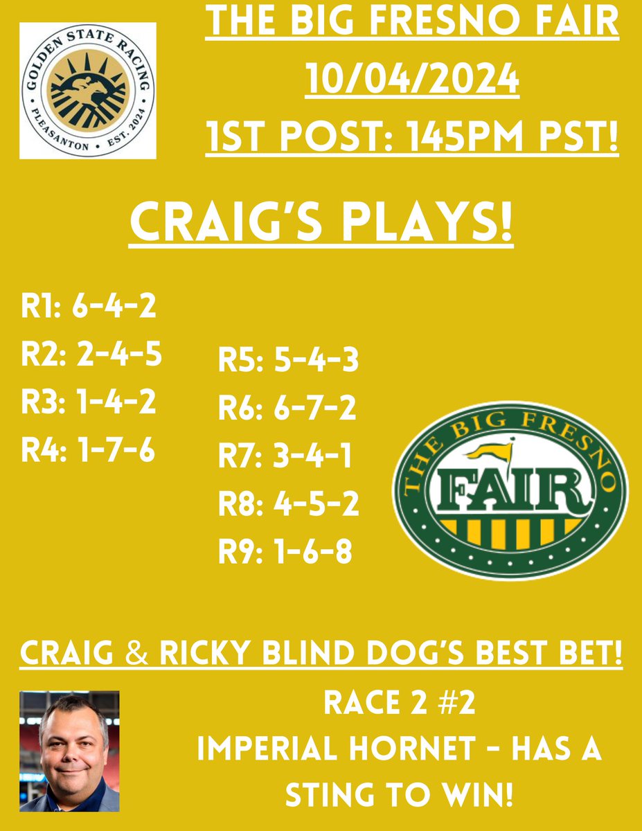 CARacingFairs's tweet photo. Lotsa fun @BigFresnoFair  today and only fifteen days away from a new start for California Racing: Golden State Racing. We have three great cards this weekend @callstheraces has some winning picks for you! https://t.co/HgiBBPAwKy