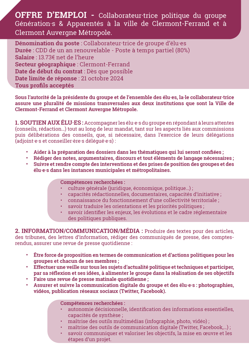 Élu·e·s Génération·s & apparentés Clermont-Ferrand tweet media