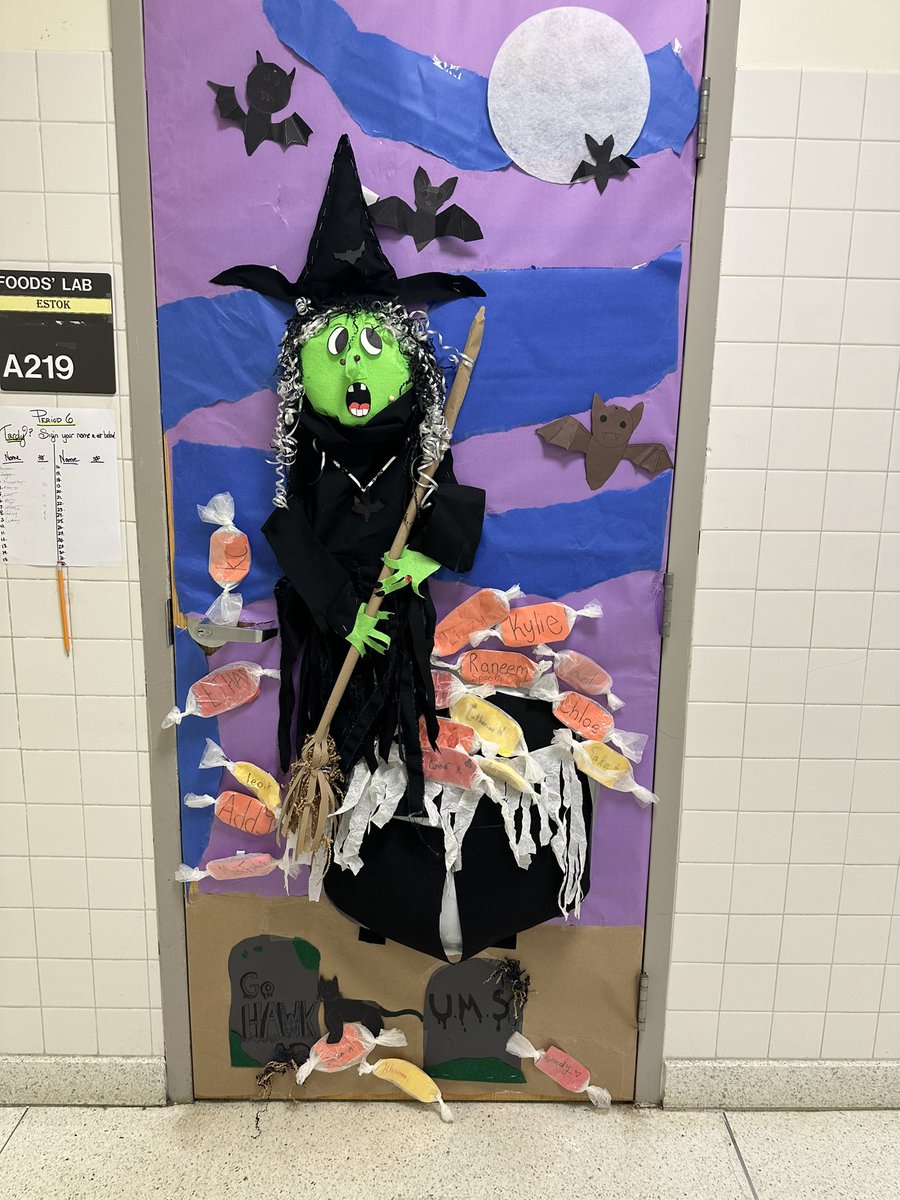 Here are some samplings of the Hawk Nest door decorations. UMS had some amazing entries this year. I did start to notice a theme in some them that @Mrs_Brdecka is appreciating.