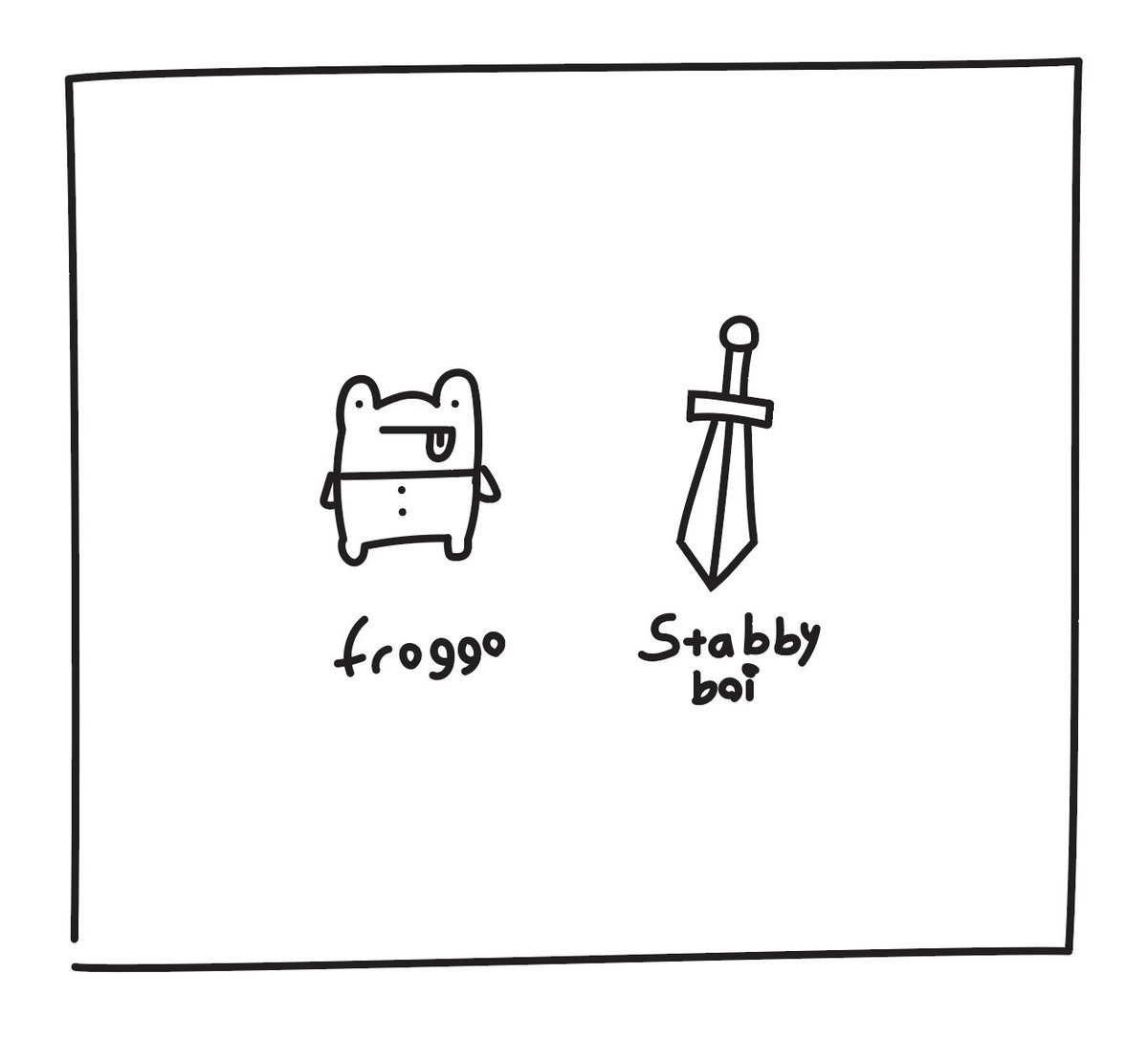 SnowfirePlays's tweet image. I&apos;ve wanted to post more illustrations and doodles but haven&apos;t had much time yet, so here&apos;s an amazing drawing of a froggo in his jammies and a lil sword. #doodleart