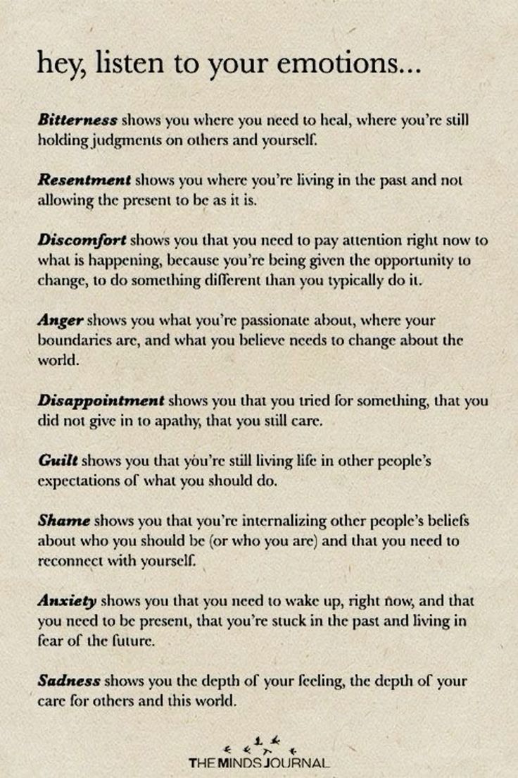 Hey, listen to your emotions...