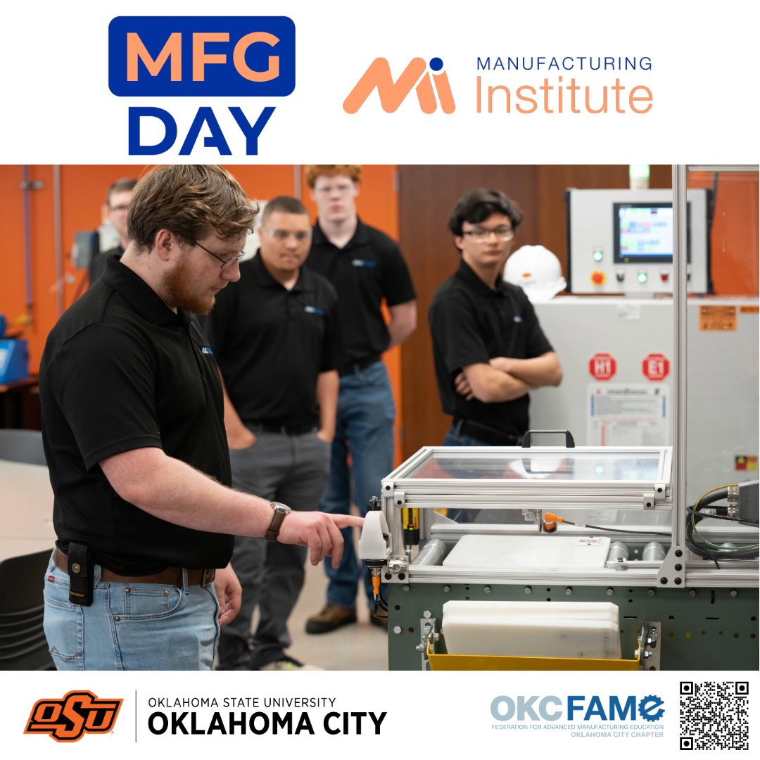 🎉 Happy #ManufacturingDay! 🎉
At <a href="/OSUOKC/">OSU-Oklahoma City</a>, we're partnering with Climate Control Group, Idex, and OMADA International through the okcFAME program to build the next generation of skilled professionals. 🔧
We're shaping the future of manufacturing! okcfame.com #FAME