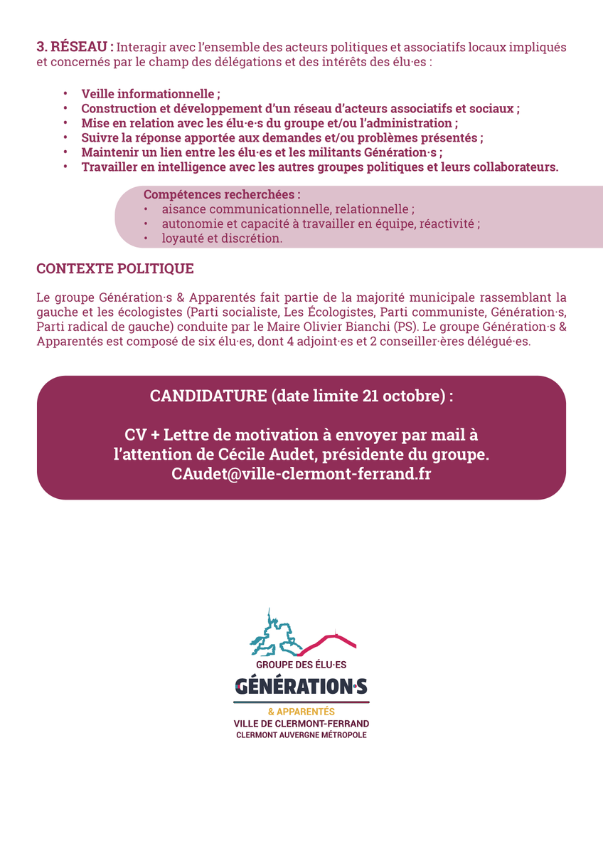 Élu·e·s Génération·s & apparentés Clermont-Ferrand tweet media