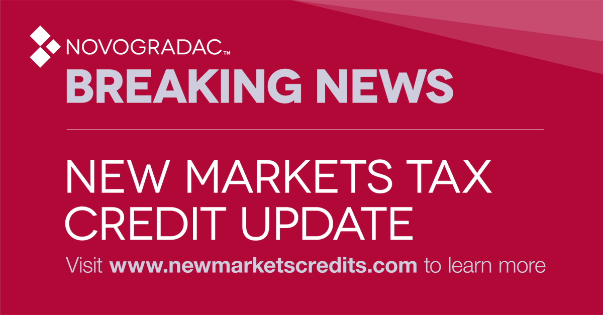 CDFI Fund Blog Post Restates Intention to Open $10 Billion NMTC Round This Fall novogradac.com/1ew