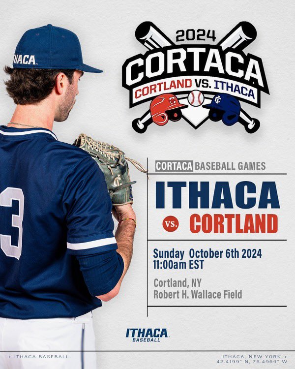 Big weekend! 🍂⚾️

Check the link below for more info!

athletics.ithaca.edu/news/2024/10/2…

#GoBombers!