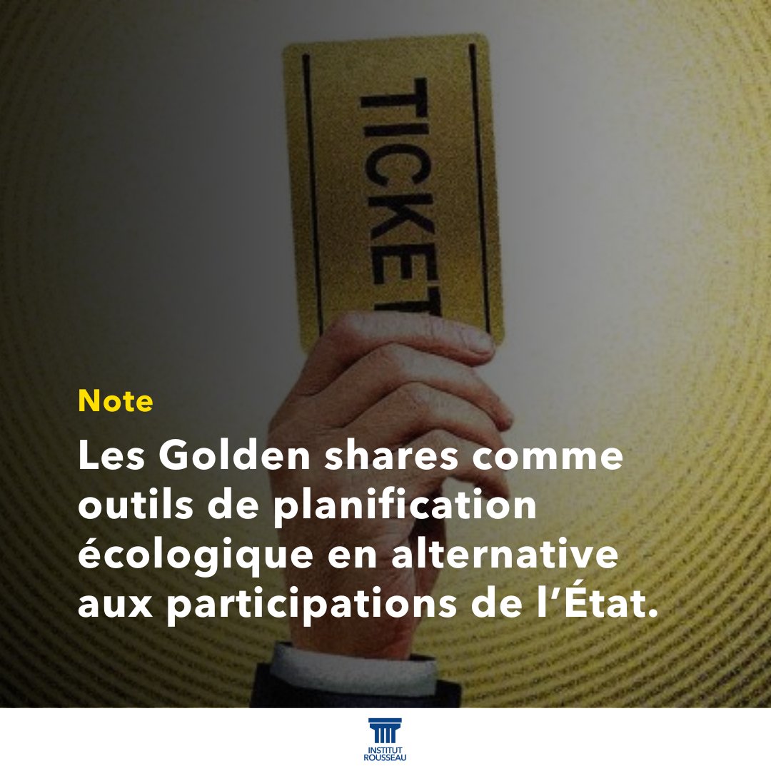 Les « Golden Shares » : cet outil juridique à la grande influence pour la planification #écologique dont personne ne parle ! 

Leur fonctionnement, leur intérêt et plus encore à découvrir dans la note de <a href="/CamilleSouffron/">Camille Souffron</a> et <a href="/JudithKleman/">Judith Kleman</a> : lnkd.in/eq_VdPae