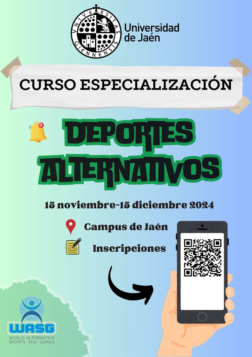 Víctor Manso-Lorenzo (@ef_140) on Twitter photo Primer curso de especialización sobre Deportes Alternativos en el que participamos. Muchas gracias a <a href="/ujaen/">Universidad de Jaén</a> por hacerlo posible🤝🏻
Más info en:
giepropias.ujaen.es/index.php?r=si… Primer curso de especialización sobre Deportes Alternativos en el que participamos. Muchas gracias a <a href="/ujaen/">Universidad de Jaén</a> por hacerlo posible🤝🏻
Más info en:
giepropias.ujaen.es/index.php?r=si…