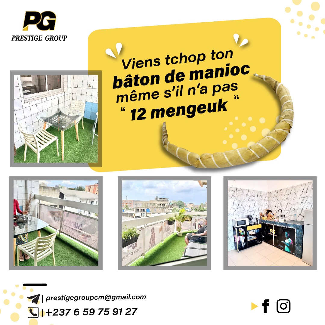 PGCowork's tweet photo. Chez Prestige Group Coworking Même si c’est combien de mengeuk viens seulement 😋

Cuisine équipée, espace extérieur aménagé pour votre confort.

Makepe BM
Resa &amp; info: https://t.co/UTdCcvqs9A

#coworkingDouala #prestigegroup #PGcoworking https://t.co/8xRsDWjteP