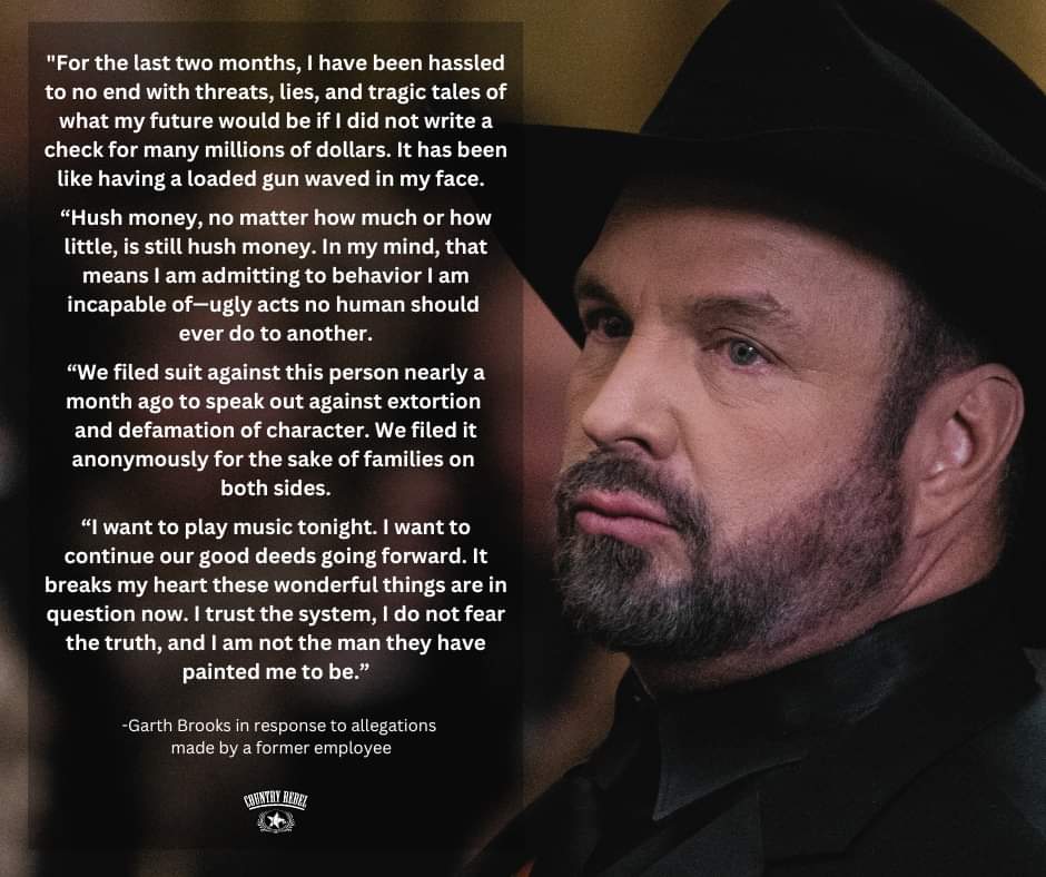 I stand behind Garth. 
Some people will say that I'm victim shaming or whatever. I don't care.
<a href="/garthbrooks/">Garth Brooks</a> is a good man with a generous, kind and loving heart. I will not believe these accusations against him without solid proof. Not hearsay, not internet BS.
#IStandWithGarth