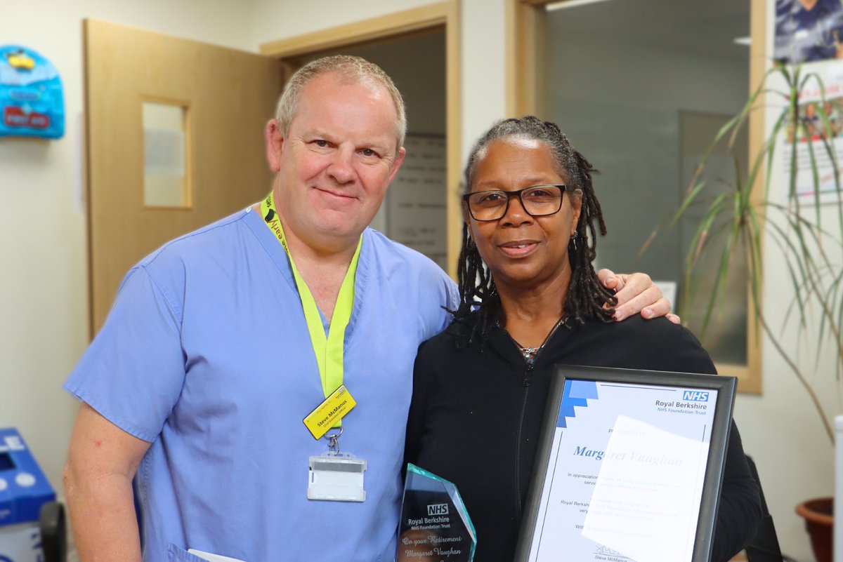 Today we are saying goodbye to Margaret Vaughan, who is retiring after an incredible 39 years with the Trust. Over the years Margaret has worked in many areas across Therapies and has passed on her knowledge and experience to many. We wish her all the best in this new chapter.