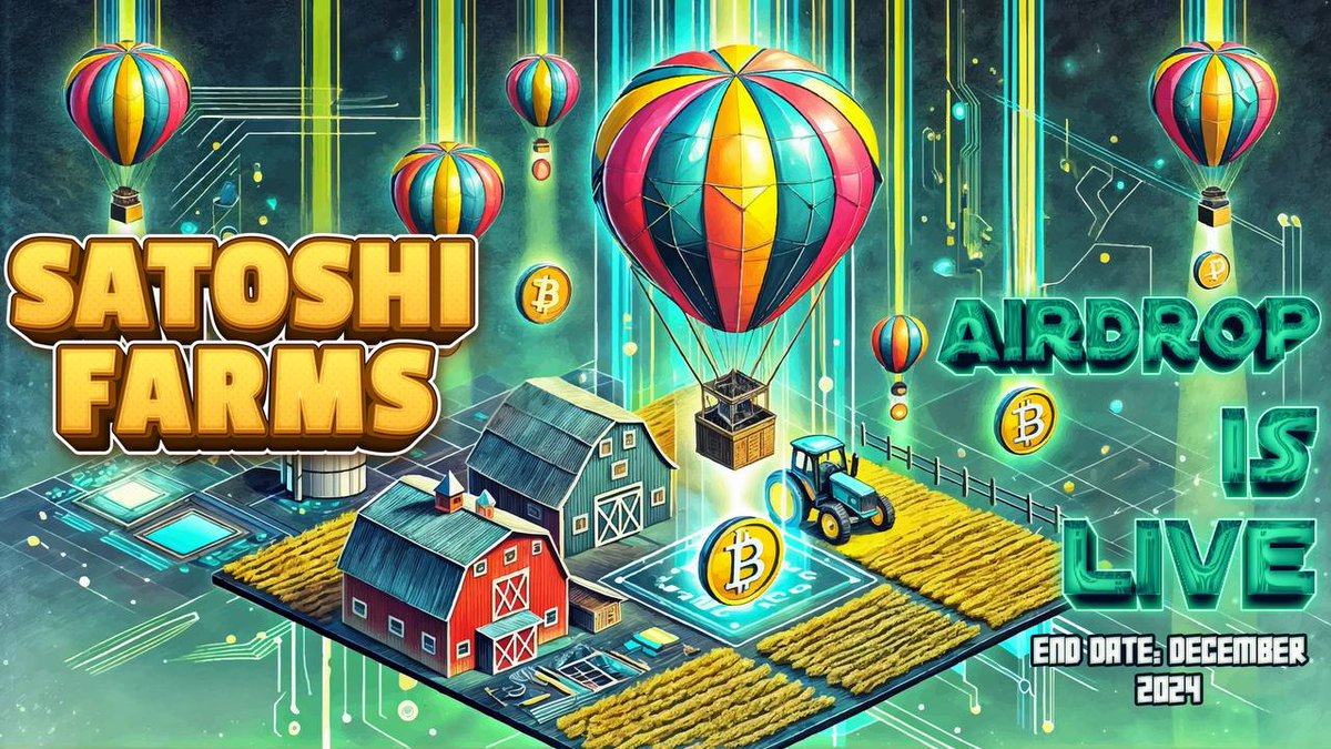 🚀 Airdrop: Satoshi Farms
💰 Value: $6 Worth each
🏆 Winners: 1000 random 
👥 Top 50 Referrals: $2,000 Worth $SAFA pool
📅 End Date: TBA
🏦 Distribution Date: TBA

Talk with the Telegram Bot
t.me/satoshifarms_a…

📃 Information 
Satoshi Farms a Telegram-based game app with