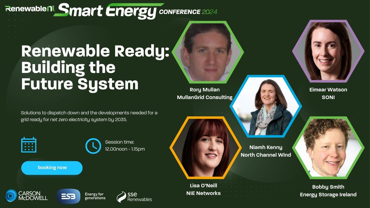 RenewableNI's tweet photo. Join us for the #RenewableReady panel as our expects discuss building the future system, and you have the chance to put your questions to them.
Book your ticket at https://t.co/ALDj6djTK9
#Grid #RenewableNI #RenewableElectricity https://t.co/YDZg1qgULX