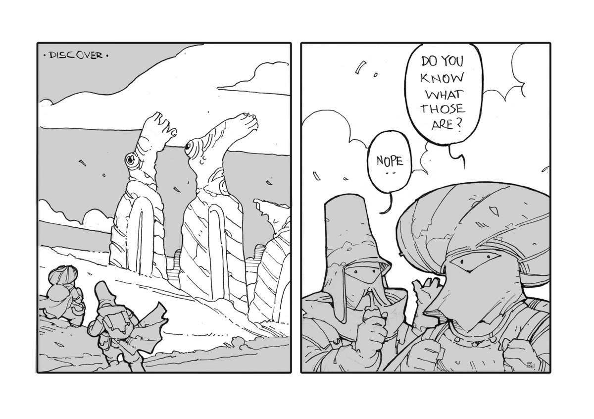 tyasseta's tweet image. Inktober day# 1 to 3 (backpack, discover, boots) 
Trying to push it lil bit

#inktober2024 #inkonpaper