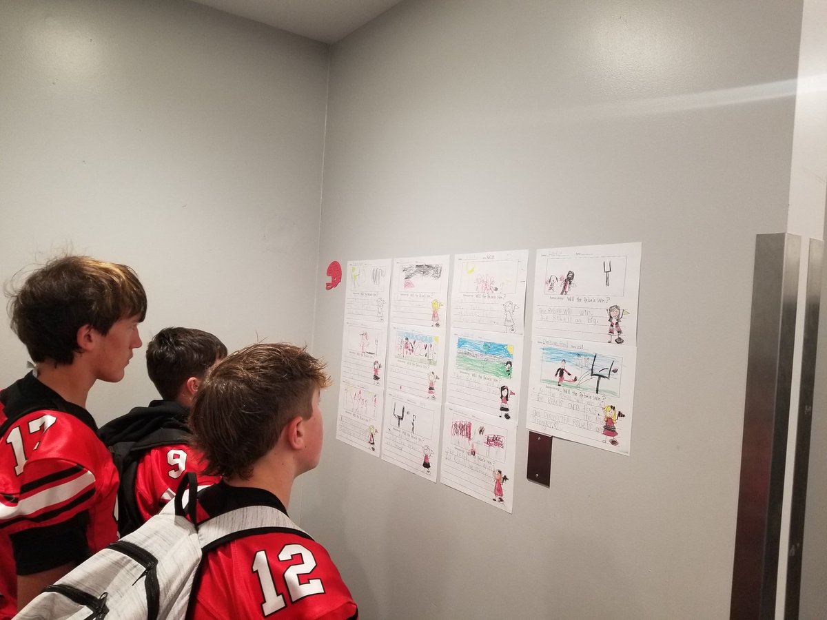 Thanks to Mrs. Gilles and her 1st grade students for the letters to our players! Go Rebels!!!