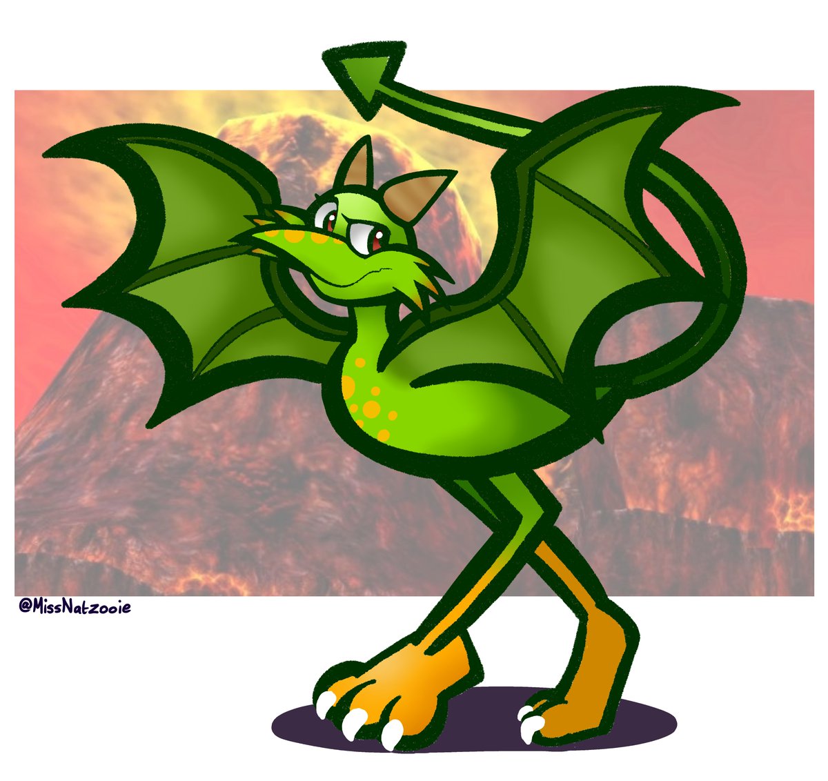 MissNatzooie's tweet photo. Redrew Dragon Kazooie! 🐉 #BanjoKazooie https://t.co/c1CEifn8aT