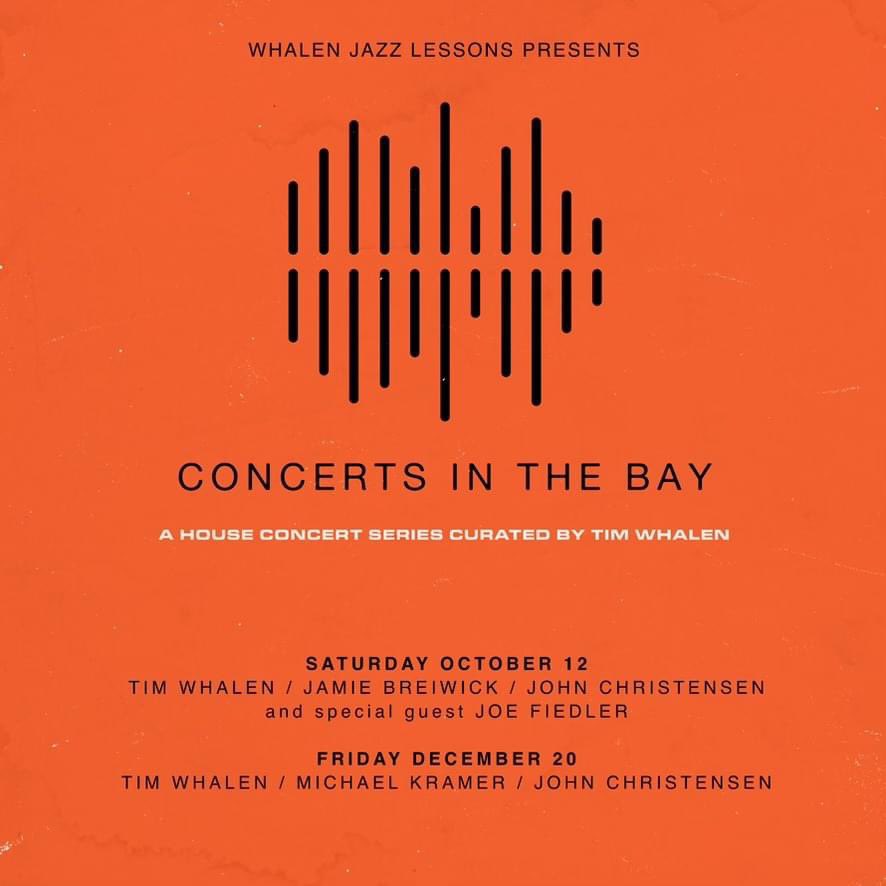 THE EXPERIMENT, featuring Tim Whalen, Jamie Breiwick, John Christensen, Joe Fiedler // Sat, Oct 12 @ 7:00PM "Concerts in the Bay" House Concert, Whitefish Bay, WI

Tim Whalen - piano Jamie Breiwick - trumpet Joe Fiedler - trombone John Christensen - upright bass