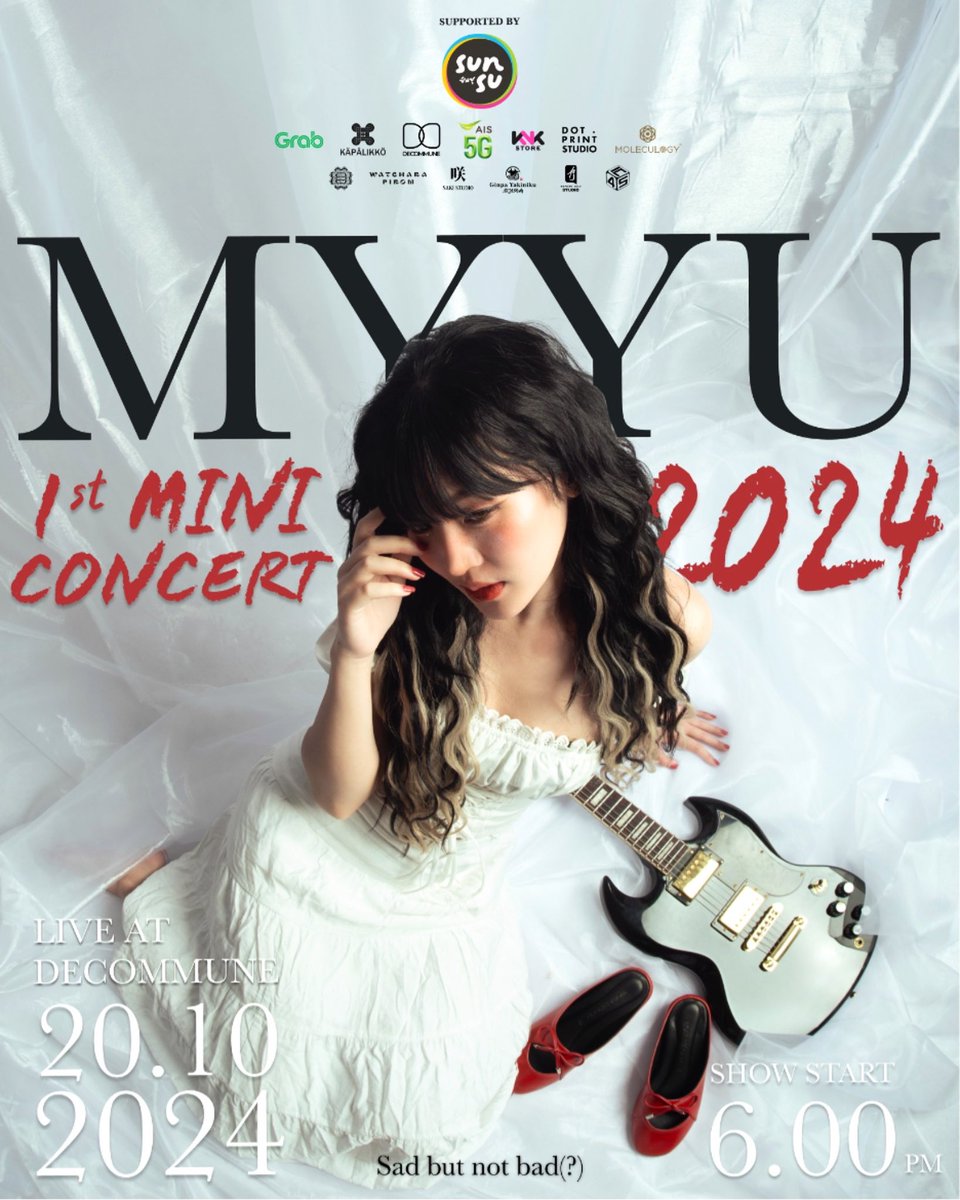 calledmemyyuk's tweet photo. "SADFLOWER " 🥀 #MYYU1stminiCON

Full band Live performance at
@decommune

SAVE THE DATE !
20 OCT. 2024 | 18:00-20:00

Tickets 1,700.- [SOLD OUT]
Tickets 900.- [nealry close]

🔗https://t.co/RVhTuKCGnk 

#Calledmemyyu #MyyuKhawisara
#Decommune #MYYU1stminiCON
#MYYU https://t.co/XBApp2iZRv