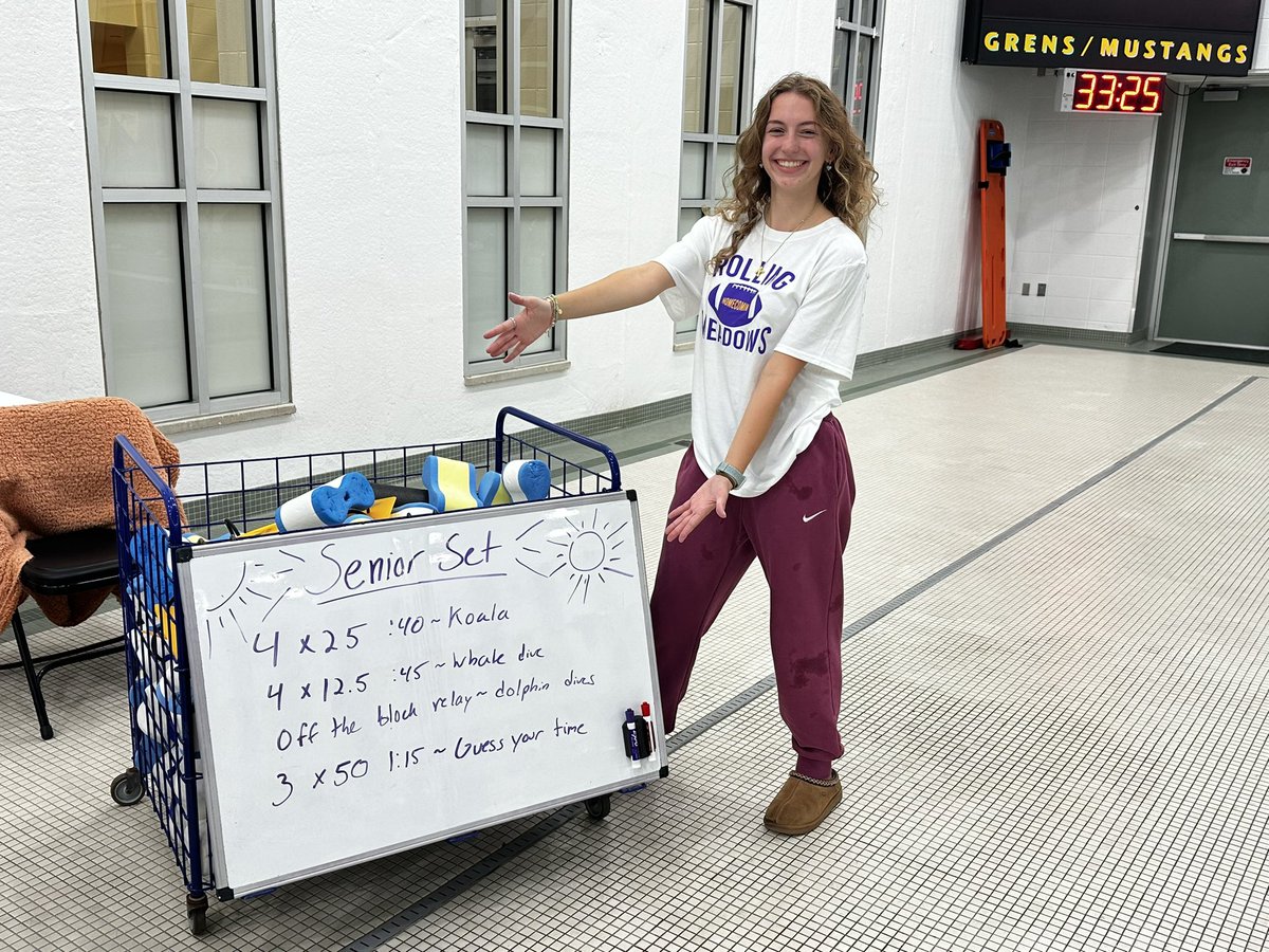 RMHS Swim and Dive (@rmhsheadswim) on Twitter photo The day seniors wait 4 years for….. senior set at morning practice during senior sleep out!!! #wewillmissyou 💜💛 <a href="/RMHSMUSTANGS/">Rolling Meadows HS</a> <a href="/RMHSstampede/">STAMPEDE</a> The day seniors wait 4 years for….. senior set at morning practice during senior sleep out!!! #wewillmissyou 💜💛 <a href="/RMHSMUSTANGS/">Rolling Meadows HS</a> <a href="/RMHSstampede/">STAMPEDE</a>