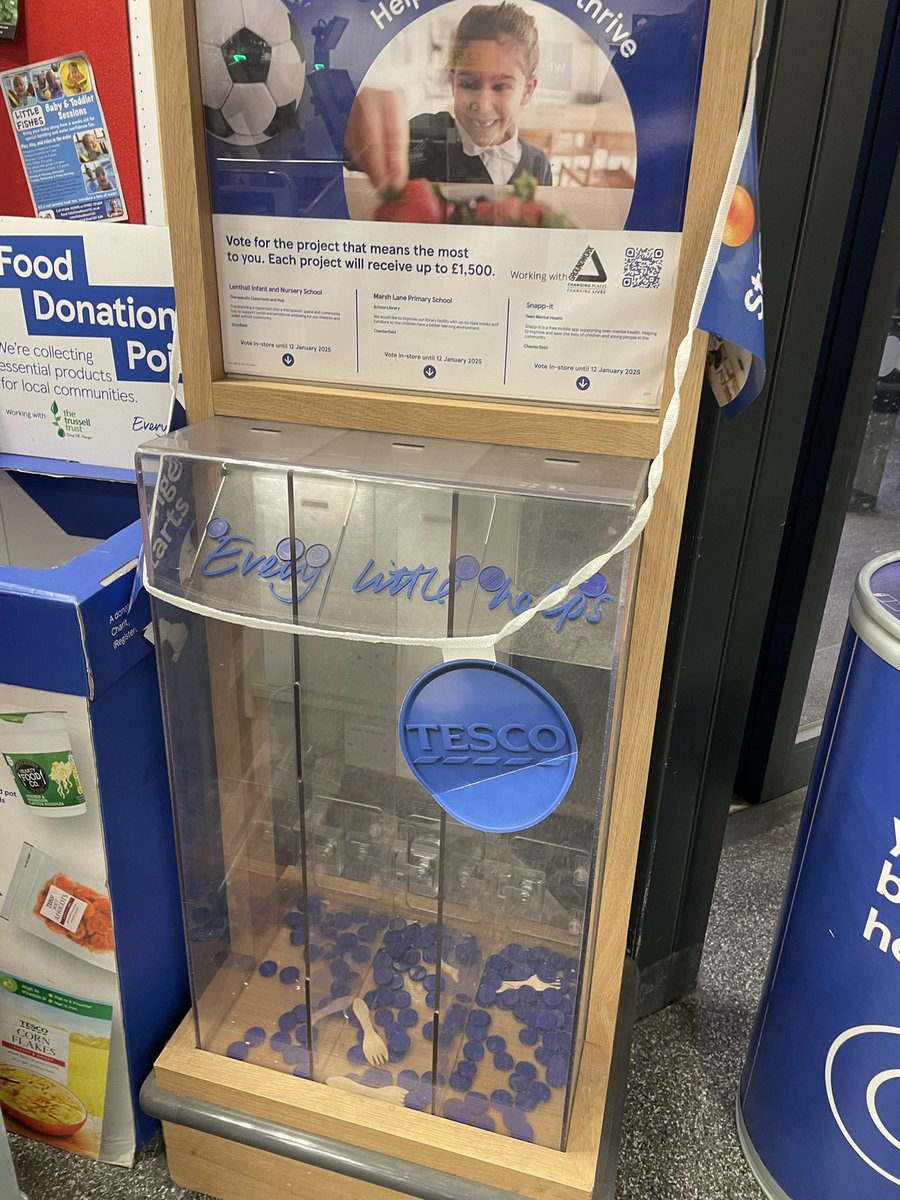Let’s get it filled everyone! 💙💙💙

'We’re in the customer vote for <a href="/Tesco/">Tesco</a> Stronger Starts.'

It’s a scheme which gives community projects like us grants of up to £1,500. 

Vote October 2024 until Mid January 2025. Please support us next time you shop at Tesco!