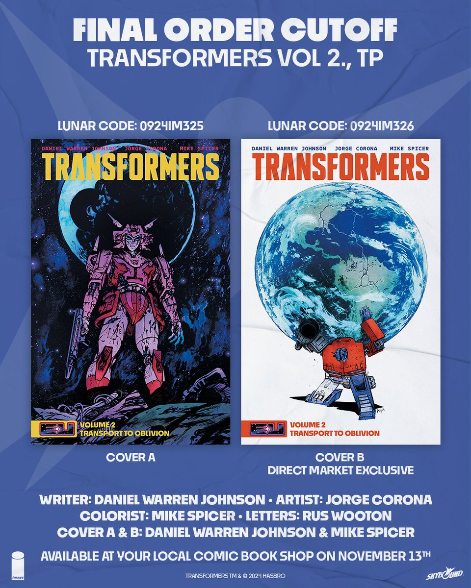 It's #FOCFriday for Transformers Vol. 2, TP: Transport to Oblivion!