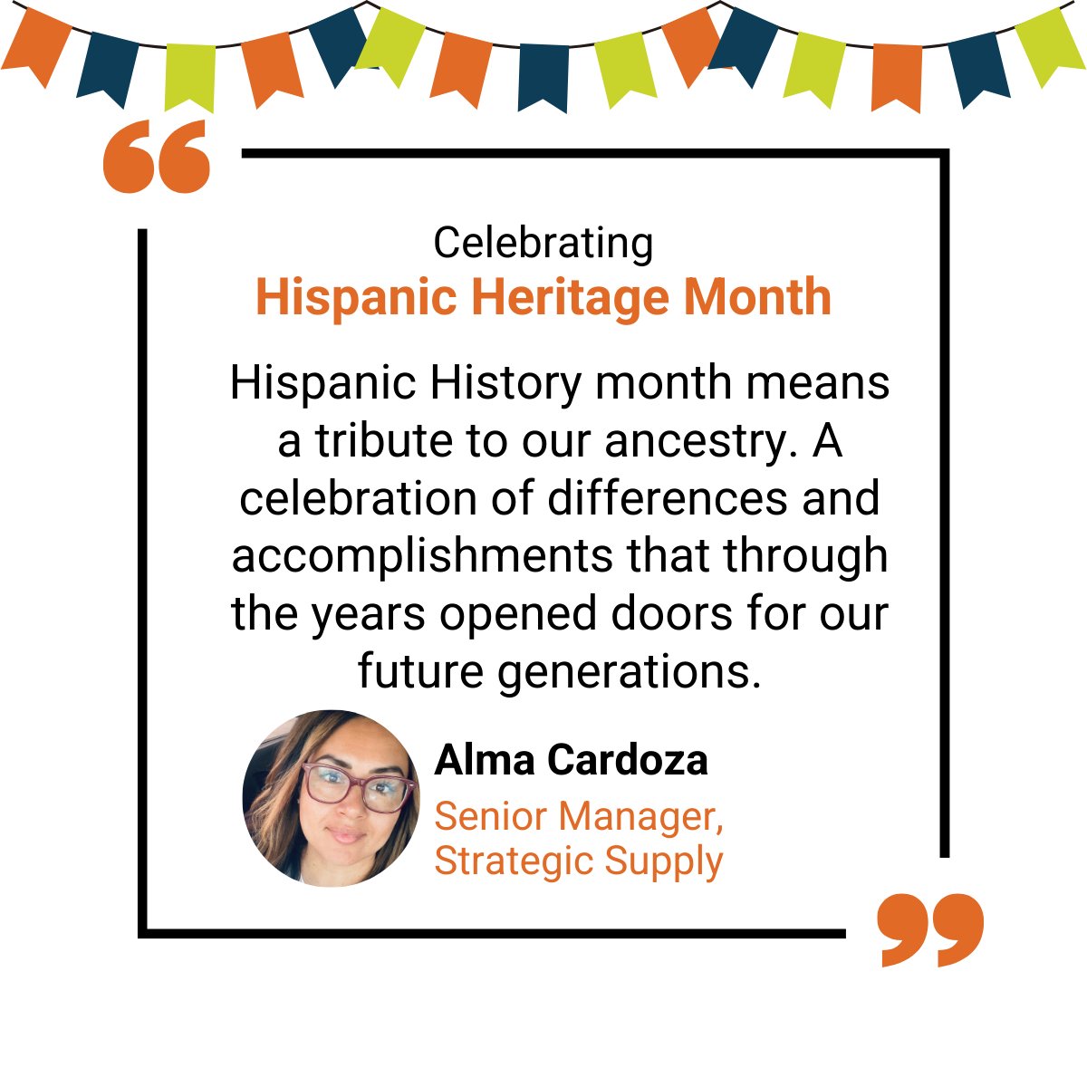 Next in our Hispanic Heritage Month celebration, we’re excited to introduce Alma from our Operations Department. Alma shares what Hispanic Heritage Month means to her and how it allows her to reflect on her roots and culture. 

#HispanicHeritageMonth #CelebrationOfCulture