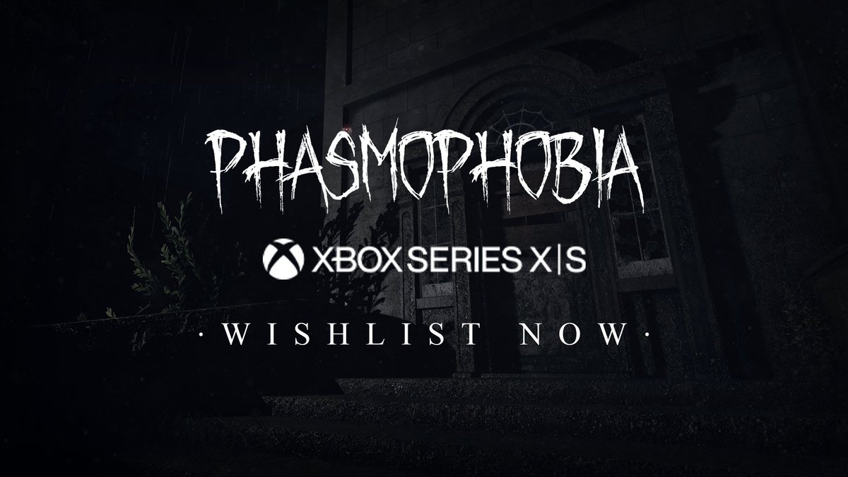 PlayPhasmo's tweet photo. Ghost Hunters, we’ve got some big news for you…

The @Xbox Store page for #Phasmophobia is now live. You can wish list the game now ahead of its release on Xbox Series X|S this Halloween season (full release date to be announced soon).

https://t.co/tNQgLgsGKz https://t.co/5WrVT6xJEz