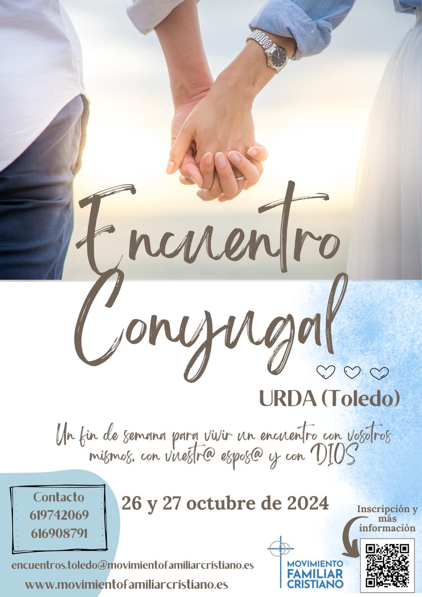 Próximo Encuentro Conyugal. 
Se busca que los esposos se encuentren a sí mismos, mediante el diálogo y ante la presencia de Dios, y asi juntos busquen caminos de perdón, renovación y cambio, para que su amor se irradie en sus hijos y en el testimonio que ofrecen a su comunidad.