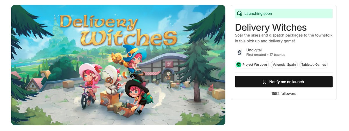 Chibig | Elusive is on Kickstarter now (@chibigstudio) on Twitter photo 𝗟𝗮𝘂𝗻𝗰𝗵 𝗗𝗮𝘁𝗲: 𝗢𝗰𝘁𝗼𝗯𝗲𝗿 𝟴𝘁𝗵
The Kickstarter campaign by <a href="/Undigitalatelie/">Undigital Atelier➡️ Kickstarter: Delivery Witches</a> about Mika and the Witch's Mountain will start very soon.
🔔 𝗡𝗼𝘁𝗶𝗳𝘆 𝗠𝗲 𝗼𝗻 𝗟𝗮𝘂𝗻𝗰𝗵! bit.ly/4dOHAvM 𝗟𝗮𝘂𝗻𝗰𝗵 𝗗𝗮𝘁𝗲: 𝗢𝗰𝘁𝗼𝗯𝗲𝗿 𝟴𝘁𝗵
The Kickstarter campaign by <a href="/Undigitalatelie/">Undigital Atelier➡️ Kickstarter: Delivery Witches</a> about Mika and the Witch's Mountain will start very soon.
🔔 𝗡𝗼𝘁𝗶𝗳𝘆 𝗠𝗲 𝗼𝗻 𝗟𝗮𝘂𝗻𝗰𝗵! bit.ly/4dOHAvM