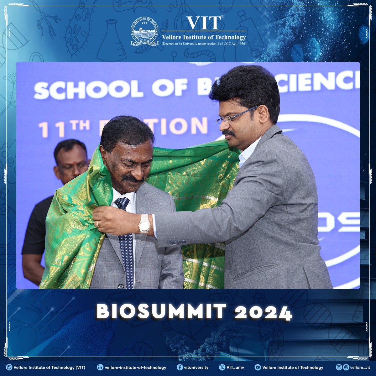 VIT_univ's tweet photo. The 11th edition of Biosummit, organized by SBST School, VIT was organized today to bridge the gap between industry & academia, and promote innovation in food technology.
#VIT #Biosummit2024 #FoodTechnology #SchoolofBiosciencesandTechnology #Biosummit #WorldFoodDay #RighttoFood https://t.co/jiLus1BaWh