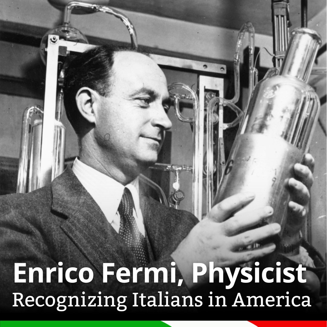 As #ColumbusDay approaches, we honor #ItalianAmerican physicist #EnricoFermi. Born in Rome, he built the first nuclear reactor and contributed to the Manhattan Project, earning the title "architect of the nuclear age." 🇮🇹🔬 #ItalianAmericanHeritage