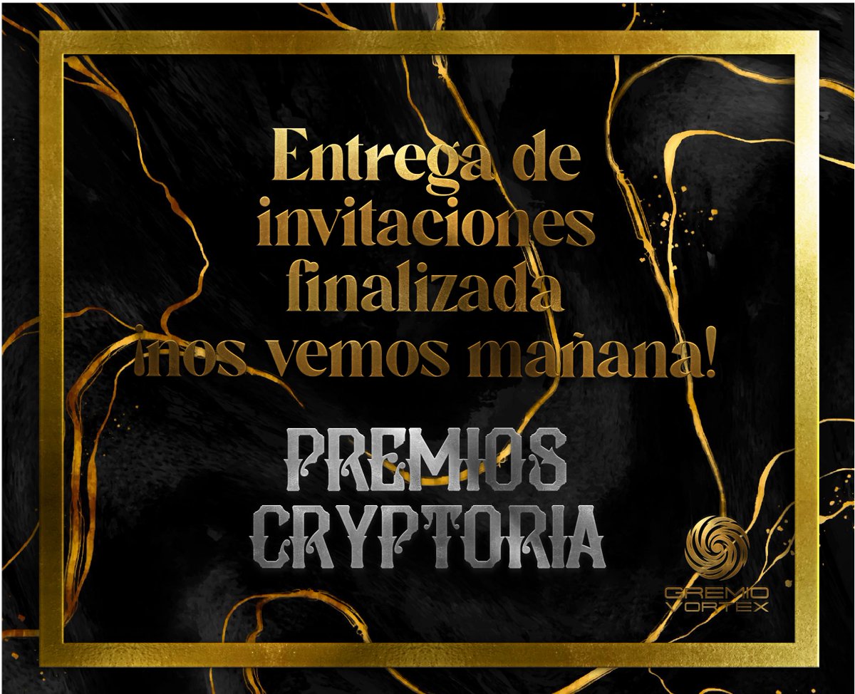 🫂 ¡nos vemos mañana! 🌀
#Premios𝐂𝐑𝐘𝐏𝐓𝐎𝐑𝐈𝐀🏆

Hemos preparado todo para que nuestros invitados disfruten de esta ceremonia de estatuillas 🏅

🗣️Y... tenemos cosas que anunciar también