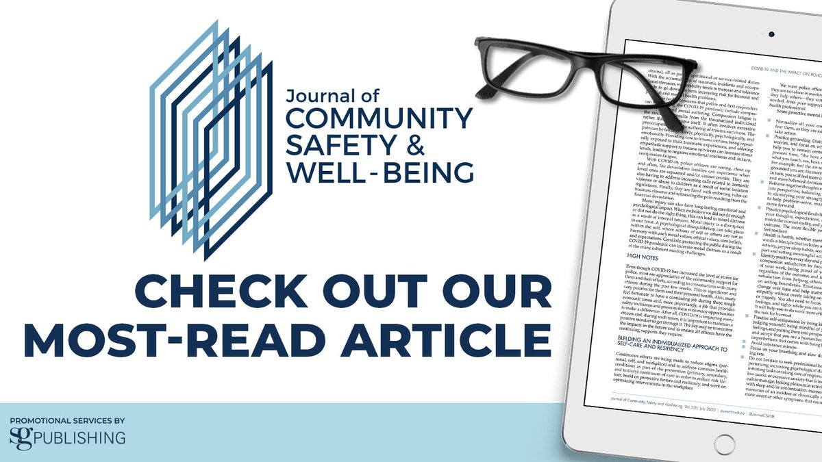 The Septebmer 2024 #MostRead article was a meta-analysis of the impact of community policing on crime reduction by Ekici et al. Check it out here: doi.org/10.35502/jcswb…