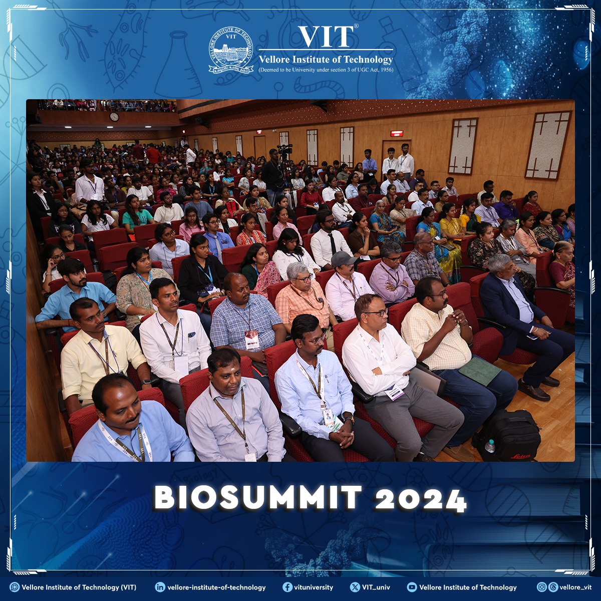 VIT_univ's tweet photo. The 11th edition of Biosummit, organized by SBST School, VIT was organized today to bridge the gap between industry & academia, and promote innovation in food technology.
#VIT #Biosummit2024 #FoodTechnology #SchoolofBiosciencesandTechnology #Biosummit #WorldFoodDay #RighttoFood https://t.co/jiLus1BaWh