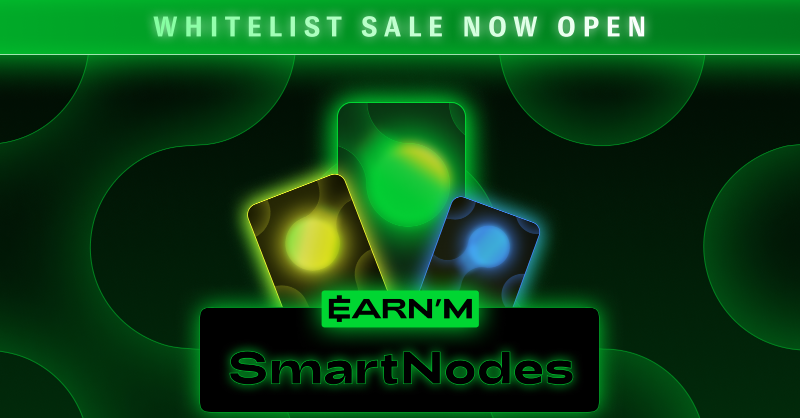 EARNMrewards's tweet photo. SmartNode Whitelist Sale is OPEN only until October 8! 🔥

💰 10% of the total EARN’M supply as an airdrop 
🎁 30% of MysteryBox burns rewarded back to holders 
📲 Buy 3 nodes and score a FREE EarnPhone!

Secure your SmartNode now for almost 50% OFF!