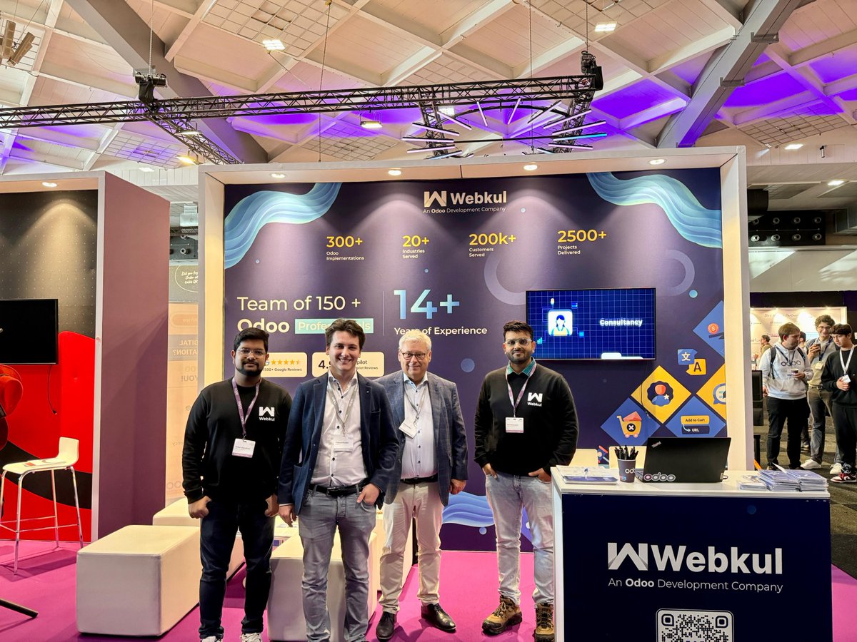 webkul's tweet image. 🌟Productive talks at #OdooExperience2024!🌟

We discussed the Odoo #PowerBI Connector, #website Development, Odoo #implementation, hiring #developers, and new #Partnerships. 

Exciting #updates ahead

#PowerBI #WebsiteDevelopment #Implementation #developers #Partnership #Webkul