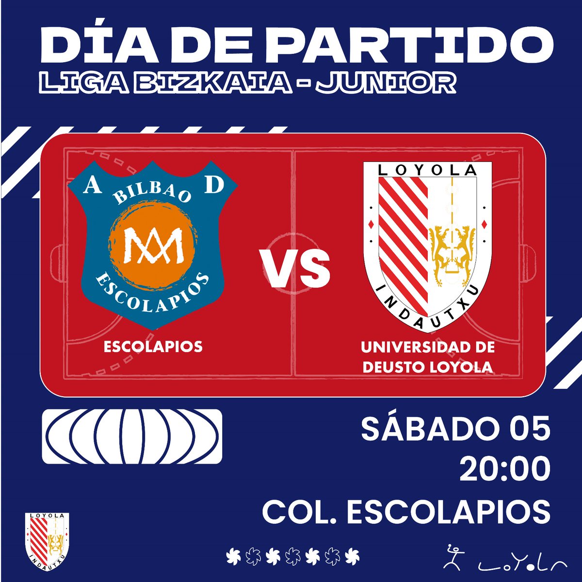 🏆 #LIGABIZKAIA 🤾 JUNIOR

JORNADA 2

Este sábado nuestro equipo junior tendrá su segunda jornada en la cual luchraa para traer los dos puntos a casa.

Mucha suerte equipo 💪🏻💪🏻

🏟️ Colegio Escolapios 
📅 Sábado 5 de Octubre
⏰ 20:00
🆚 <a href="/EscoBalonmanoBi/">Escolapios Balonmano</a>