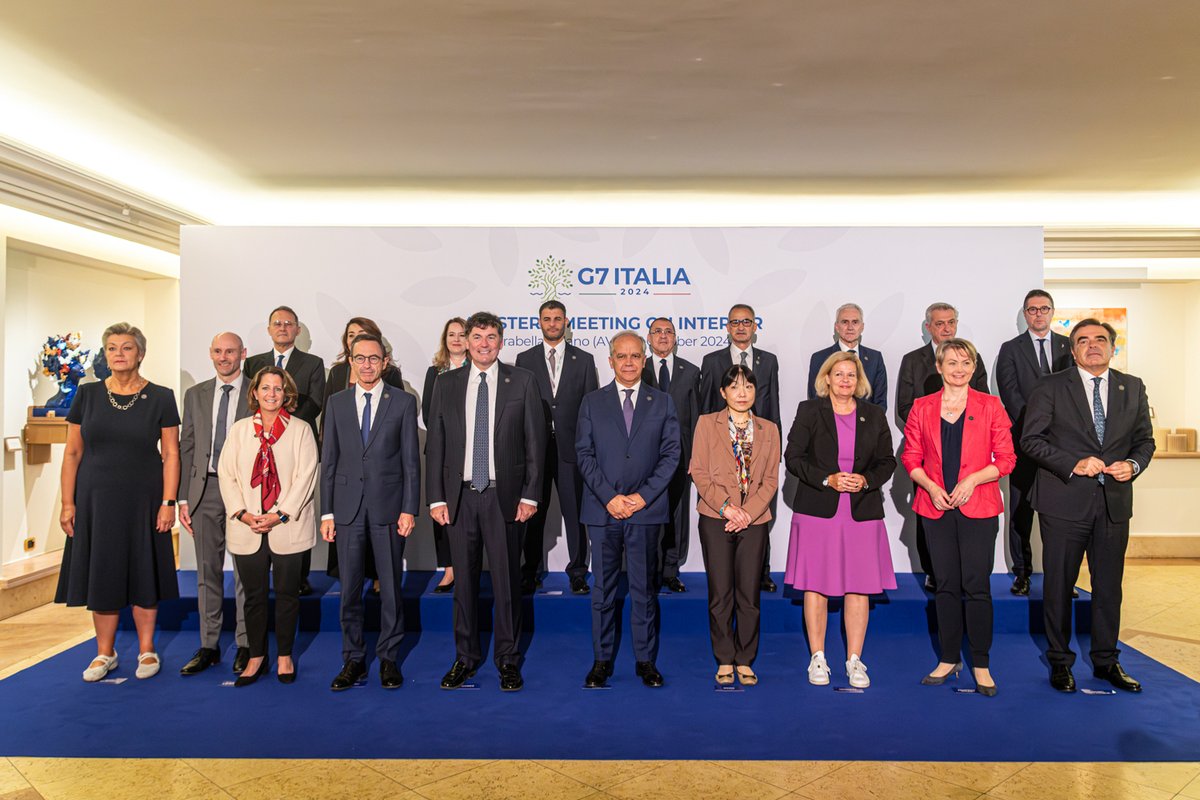 IOMchief's tweet photo. Joined the @G7 Interior Minister meeting today on countering migrant smuggling and trafficking. 

Creating regular pathways for migration is one critical way to undermine the criminal networks that exploit vulnerable people on the move. #G7Italy https://t.co/M8iXDN35AA